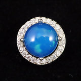 プレシャスオパール 7.5mm コイン ペンダントトップ type.B (ID:89280)