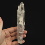 高千穂天岩戸水晶 AAA 162mm原石 貫入 レコードキーパー ディレクトリーカード付 142.0g (ID:89287)