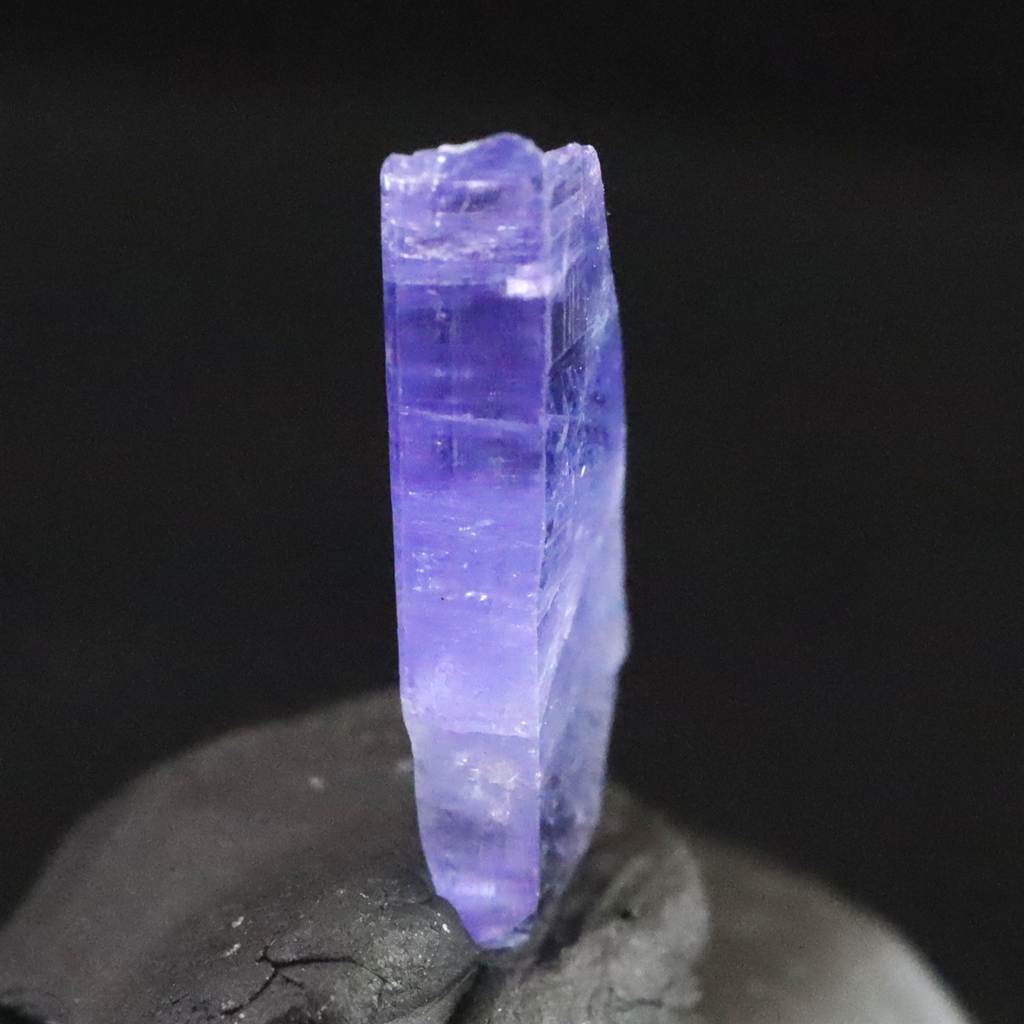 天然非加熱 タンザナイト＆クォーツ 原石 タンザナイト 非加熱 14.7mm原石 結晶 2.49ct (ID:89423) | 榎本通商