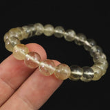 H&E社 ゴールデン アゼツライト（AZOZEO) 8mm玉ブレスレット 証明書付 18.0g (ID:89468)