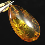 天然琥珀　バルティックアンバー 28mm ペアシェイプ ペンダントトップ 3.79g (ID:89575)
