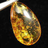 天然琥珀　バルティックアンバー 28mm ペアシェイプ ペンダントトップ 3.79g (ID:89575)
