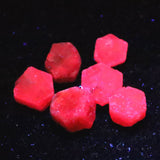 パキスタン産 ルビー 結晶 原石 蛍光 6個セット　3.5ｇ (ID:89678)