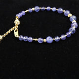 タンザナイト　ファセットカットビーズ　ブレスレット K18GY  7.9g (ID:89701)