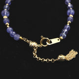 タンザナイト　ファセットカットビーズ　ブレスレット K18GY  7.9g (ID:89701)