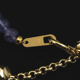 タンザナイト　ファセットカットビーズ　ブレスレット K18GY  7.9g (ID:89701)