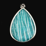 ロシア産 アマゾナイト 33mmティアドロップ ペンダントトップ 15.4g (ID:89784)