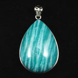 ロシア産 アマゾナイト 33mmティアドロップ ペンダントトップ 15.4g (ID:89784)