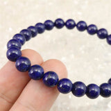 ラピスラズリ 4Aグレード 7mm玉ブレスレット 13.4g (ID:90106)