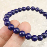 ラピスラズリ 4Aグレード 7mm玉ブレスレット 13.4g (ID:90106)