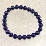 ラピスラズリ 4Aグレード 7mm玉ブレスレット 13.4g (ID:90106)