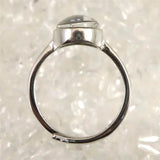 ロシア産　パラサイト隕石　11mmオーバル　リング  2.22g (ID:90156)