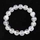 マダガスカル産 エンジェルラダークォーツ  11.5mm玉ブレスレット 36.6ｇ (ID:90170)