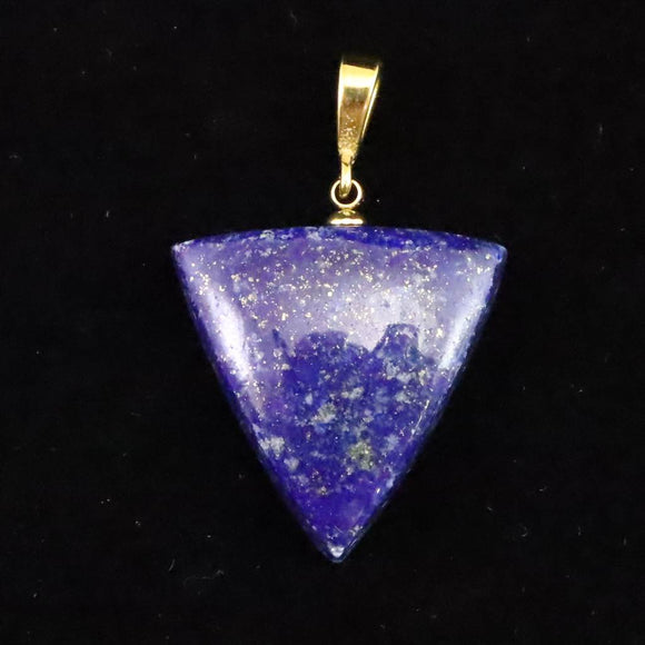 ラピスラズリ 24mmトライアングル ペンダントトップ 6.1g (ID:90261)