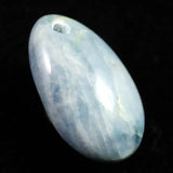 糸魚川翡翠  青 入コン沢産 19mmタンブル ルース ディレクトリカード付 2.9g (ID:90693)