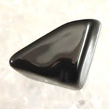 隠岐の島 黒曜石 12mm原石 磨き  ディレクトリカード付 2.0g (ID:90788)
