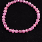 天然ルビー 128面カット  AA+  6mm玉 ブレスレット 12.5g　 (ID:91099)