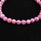 天然ルビー 128面カット  AA+  6mm玉 ブレスレット 12.5g　 (ID:91099)