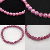 天然ルビー 128面カット  AA+  6mm玉 ブレスレット 12.5g　 (ID:91099)