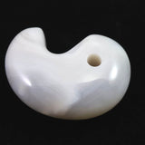 北海道 花石メノウ 瑪瑙 30mm勾玉 ディレクトリカード付 10.3g (ID:91158)