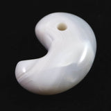 北海道 花石メノウ 瑪瑙 30mm勾玉 ディレクトリカード付 10.3g (ID:91158)