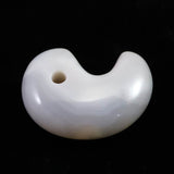 北海道 花石メノウ 瑪瑙 30mm勾玉 ディレクトリカード付 10.3g (ID:91158)