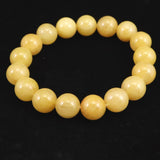 H&E社 サチャロカイエローアゼツライト（AZOZEO) 12mm玉ブレスレット 証明書付 43.3g (ID:91204)