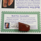 H&E社 レッドファイアアゼツライト(AZOZEO)  25mmタンブル  証明書付 8.6g (ID:91243)