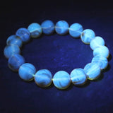 天然琥珀 バルティックアンバー 虫入り　アンバー  12.5mm玉ブレスレット 19.4g (ID:91324)