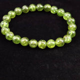 ペリドット 橄欖石  8mm玉ブレスレット 4Aグレード 22.1g (ID:91487)
