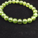 ペリドット 橄欖石  8mm玉ブレスレット 4Aグレード 22.1g (ID:91487)