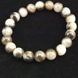 インドネシア産 イジェン水晶　10mm玉ブレスレット 証明書付 28.4ｇ (ID:91551)