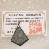 遠野石 角閃石 かくせんせき 扇型ペンダントトップ 証明書付 8.0g  (ID:91606)