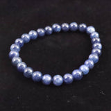 南アフリカ産 ブルー サファイア 6.5mm玉ブレスレット 16.3g　　 (ID:91669)