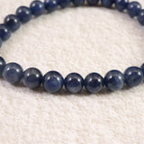 南アフリカ産 ブルー サファイア 6.5mm玉ブレスレット 16.3g　　 (ID:91669)