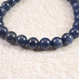 南アフリカ産 ブルー サファイア 6.5mm玉ブレスレット 16.3g　　 (ID:91669)