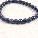 南アフリカ産 ブルー サファイア 6.5mm玉ブレスレット 16.3g　　 (ID:91669)