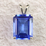 H&E社 シベリアンブルークォーツ　10mmレクタングル ペンダントトップ　1.2g (ID:91902)