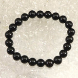 チベット産 天然モリオン水晶 4A  8.5mm玉 ブレスレット 18.9g (ID:92265)