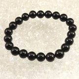 チベット産 天然モリオン水晶 4A  8.5mm玉 ブレスレット 18.9g (ID:92265)