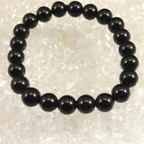 チベット産 天然モリオン水晶 4A  8.5mm玉 ブレスレット 18.9g (ID:92265)