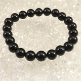 チベット産 天然モリオン水晶 4A  8.5mm玉 ブレスレット 18.9g (ID:92265)