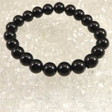 チベット産 天然モリオン水晶 4A  8.5mm玉 ブレスレット 18.9g (ID:92265)