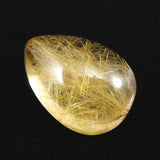 ヒマラヤ マニハール産 ゴールドルチル入り 水晶 ティアドロップ型 ルース 9.8ct (ID:92418)