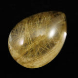 ヒマラヤ マニハール産 ゴールドルチル入り 水晶 ティアドロップ型 ルース 9.8ct (ID:92418)