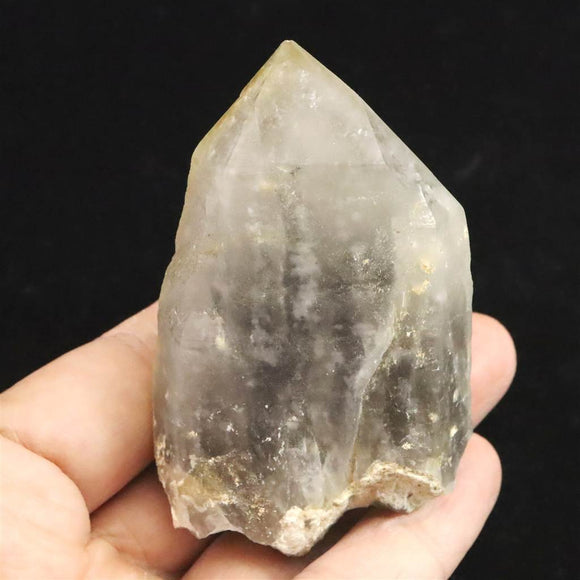 滋賀県比良山産 煙水晶 スモーキークォーツ ポイント原石 124g (ID:92521)