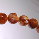 ヘマタイトインクォーツ ライモナイトインクォーツ 13mm玉ブレスレット 52.1g (ID:92580)