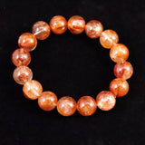 ヘマタイトインクォーツ ライモナイトインクォーツ 13mm玉ブレスレット 52.1g (ID:92580)