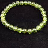 ペリドット 橄欖石  6mm玉ブレスレット 2Aグレード 11.7g (ID:92664)