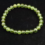 ペリドット 橄欖石  6mm玉ブレスレット 2Aグレード 11.7g (ID:92664)